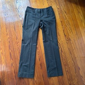 Brown pinstripe trousers